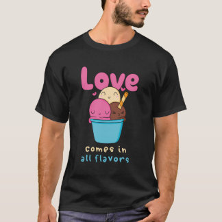 Kärlek kommer till den italienska desserten Flavor T Shirt