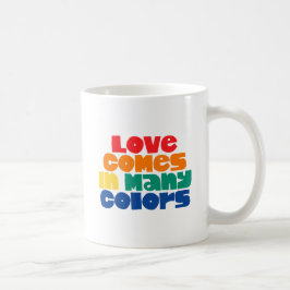 Kärlek kommer till många Färg. Kaffemugg