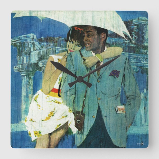 Kärlek kommer till miss Lucas Fyrkantig Klocka (Framsida)