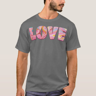 Kärlek konstnärliga typografi t shirt