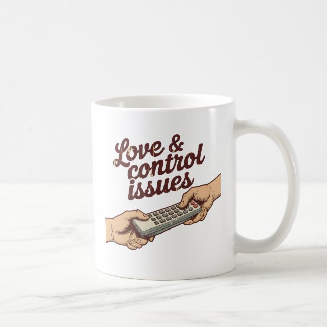 Kärlek & Kontrollproblem | Relation Humor   Kaffemugg (Höger)