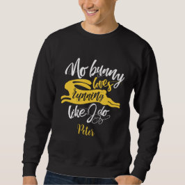 Kärlek Kör Rolig Gul Kanin Motivation Typografi Lång Ärmad Tröja