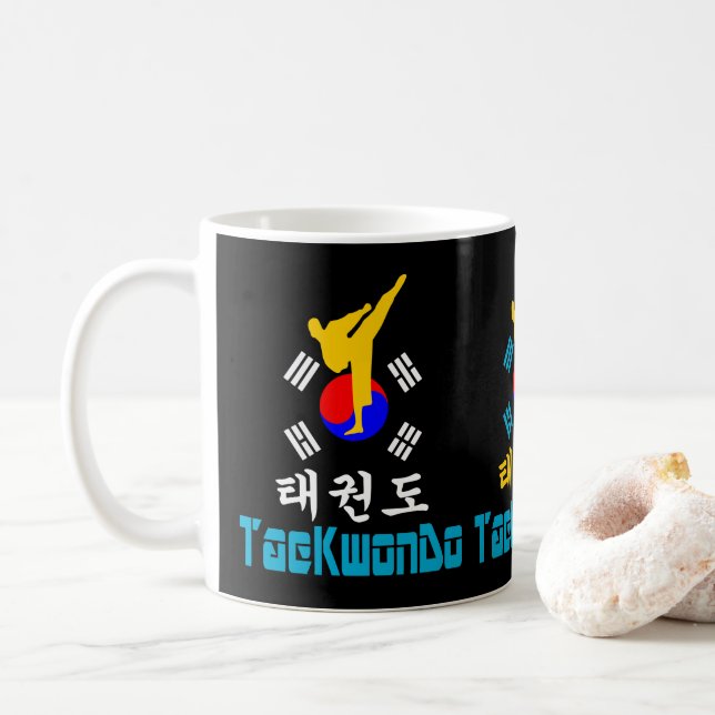 ❤ ☯ ✔ Kärlek koreansk martial Art-TaeKwonDo Classi Kaffemugg (Med munk)