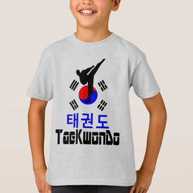 ❤ ☯ ✔ Kärlek koreansk martial Art-TaeKwonDo Crewna T Shirt (Framsida)