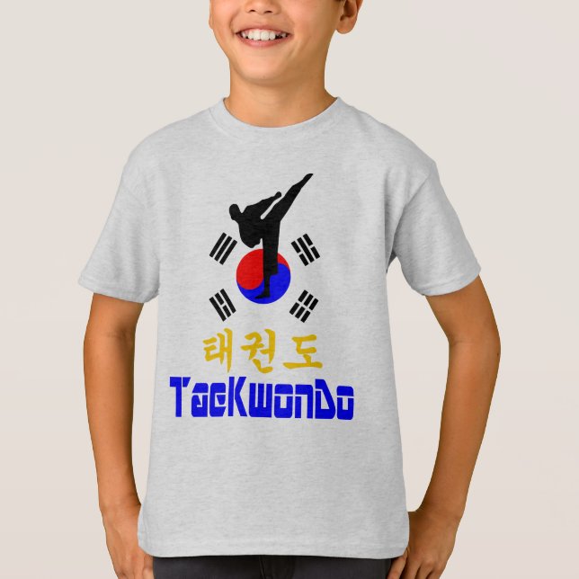 ❤ ☯ ✔ Kärlek koreansk martial Art-TaeKwonDo Crewna Tee Shirt (Framsida)