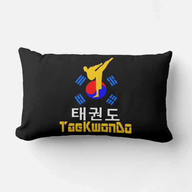 ❤ ☯ ✔ Kärlek koreansk martial Art-TaeKwonDo Fabulo Lumbarkudde (Framsida)