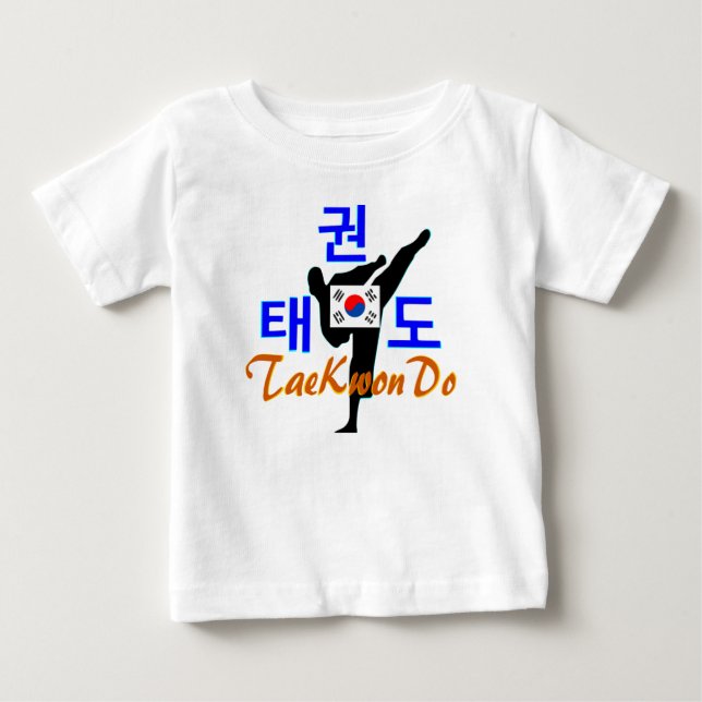 ❤ ☯ ✔ Kärlek koreansk martial Art-TaeKwonDo Småbar Tee (Framsida)