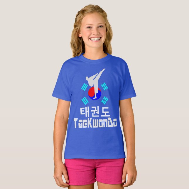❤ ☯ ✔ Kärlek koreansk martial Art-TaeKwonDo Tagles T-shirt (Hel framsida)
