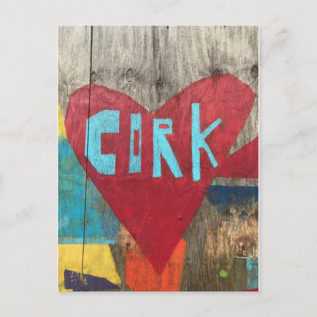Kärlek Kork Ireland-vykort Vykort (Framsida)