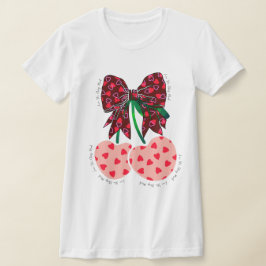 Kärlek körsbär mycket rolig frukt t shirt