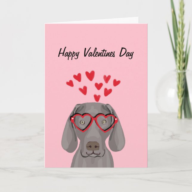 Kärlek kort för Weimaraner-Valentineser (Framsida)
