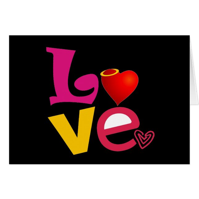 KÄRLEK-kort Hälsningskort (Framsidan Horizontal)