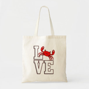 Kärlek krabbor Seafood Crabbing Crab Lobster Sea Tygkasse