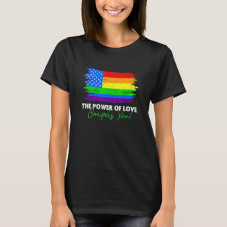 Kärlek kraft tvingar dig, LGBT USA:s regnbåge 4:e T Shirt