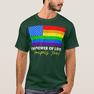 Kärlek kraft tvingar dig, LGBT USA:s regnbåge 4:e T Shirt
