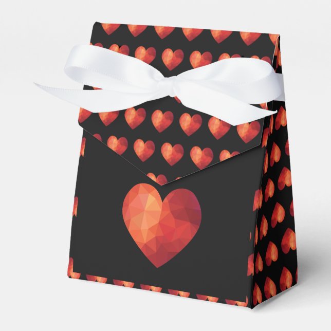 Kärlek, kristallint hjärta presentaskar (Framsidan Sidan)