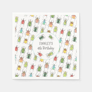 Kärlek Kryp Beetles Barns födelsedag Pappersservett