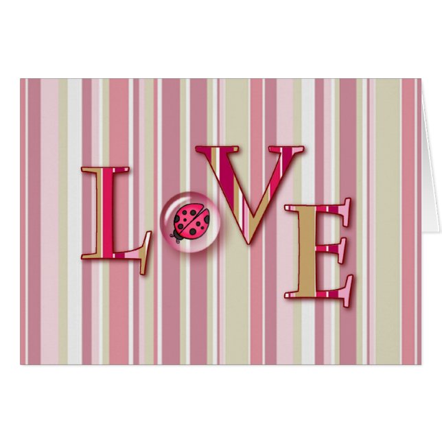 KÄRLEK KRYP BUBBLE & RAND av SHARON SHARPE Hälsningskort (Framsidan Horizontal)