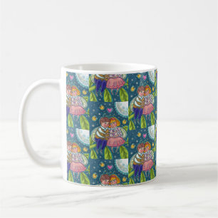 KÄRLEK KRYP, FIREFLIES & FULL MOON, CUTE VALENTINE KAFFEMUGG