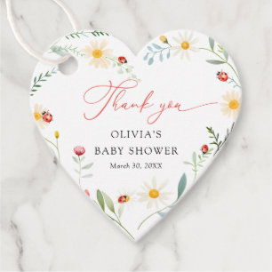 Kärlek kryp Garden Baby Shower Tack Gåvor Etiketter