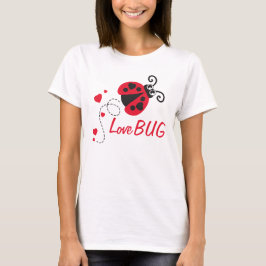 Kärlek kryp ladybug röd t-shirt