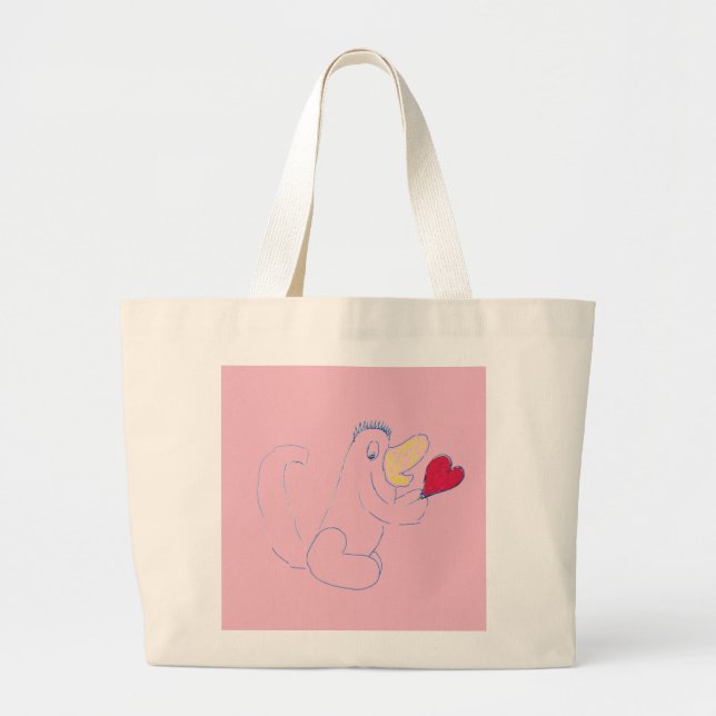 Kärlek Kryp Tote Bag Jumbo Tygkasse (Framsidan)