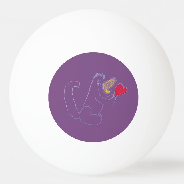 Kärlek Kryp Tre stjärnor ping Pong Boll (Framsidan)