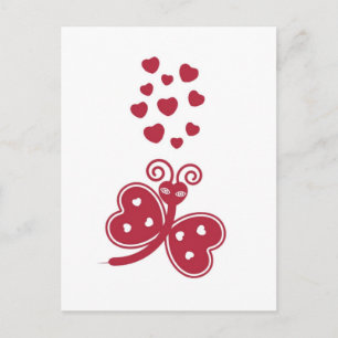 Kärlek Kryp Valentine Postcard © 2012 M. Martz Helg Vykort