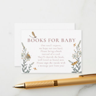 Kärlek Kryp Wildblomma Bokar för babyskor Tilläggskort