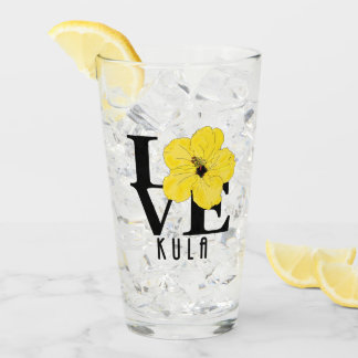 KÄRLEK Kula Gult Hibiscus Glaskopp