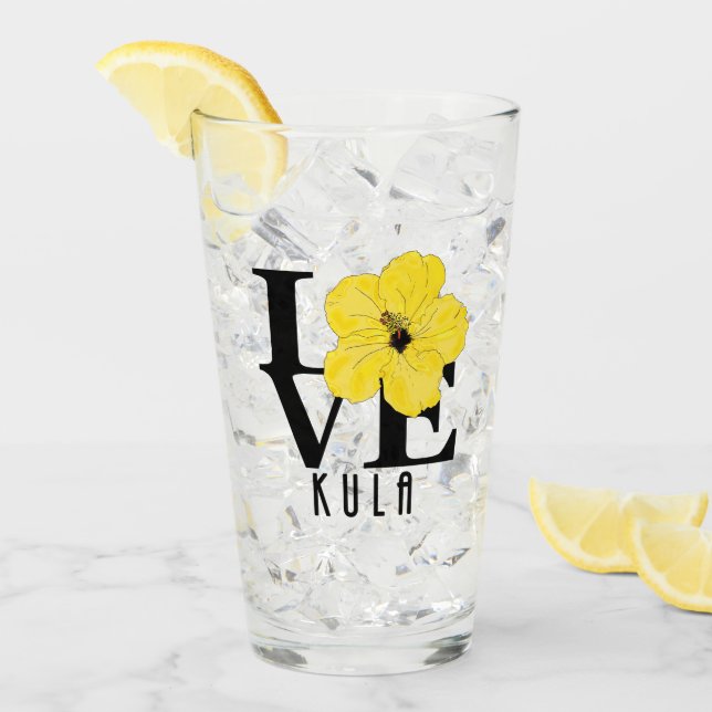 KÄRLEK Kula Gult Hibiscus Glaskopp (Framsida Ice)