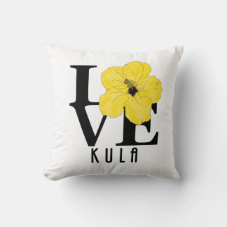 KÄRLEK Kula Hawaii Gult Hibiscus Kudde