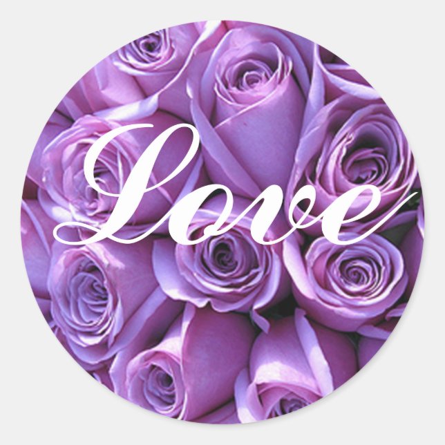 KÄRLEK-kuvert förslutningsfästen Runt Klistermärke (Framsida)