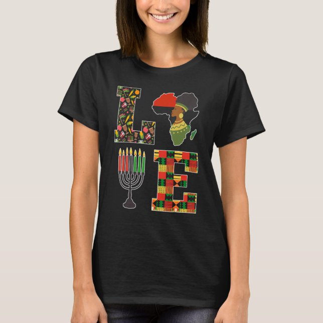 Kärlek Kwanzaa T Shirt (Framsida)