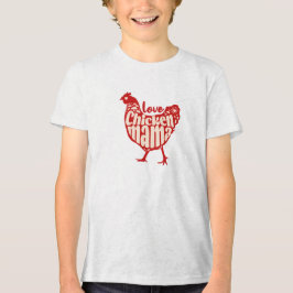 Kärlek Kyckling Mamma T-shirt – Rustik Bondgårdsst