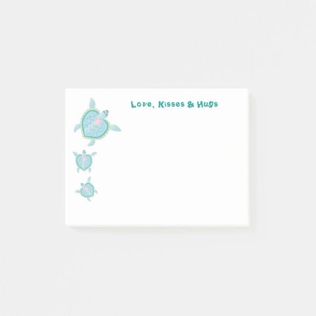 Kärlek, kyssar & kramar post-it block (Framsida)