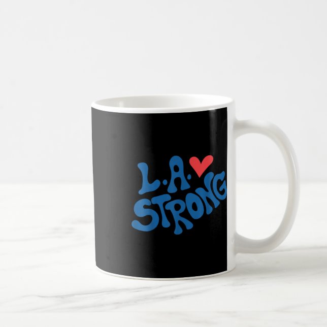 Kärlek La Heart Los Angeles Starong Support Kaffemugg (Höger)