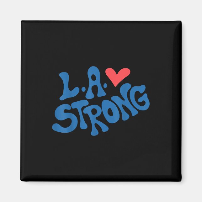 Kärlek La Heart Los Angeles Starong Support Magnet (Framsidan)
