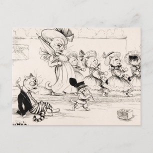 Kärlek Labourpartiets Borttappad av Louis Wain Vykort