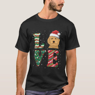 Kärlek Labradoodle Santa Hund älskare Pappa Mamma  T Shirt