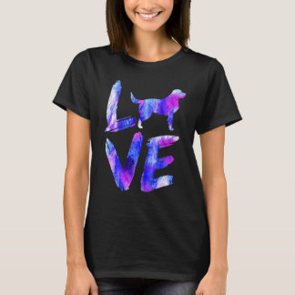 Kärlek Labrador Retriever Akvarell Blå Hund Mamma T Shirt