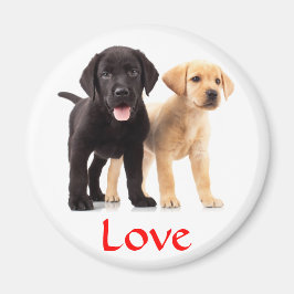 Kärlek Labrador Retriever Puppies Fridge Magnet