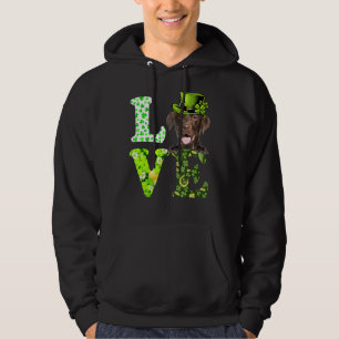 Kärlek Labrador St patrick's day Shamrock Irish Hu Hoodie