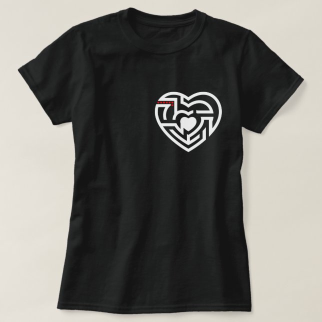 kärlek labyrint tee shirt (Design framsida)