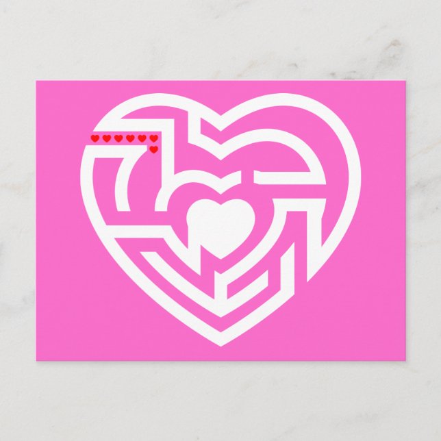 kärlek labyrint vykort (Framsida)