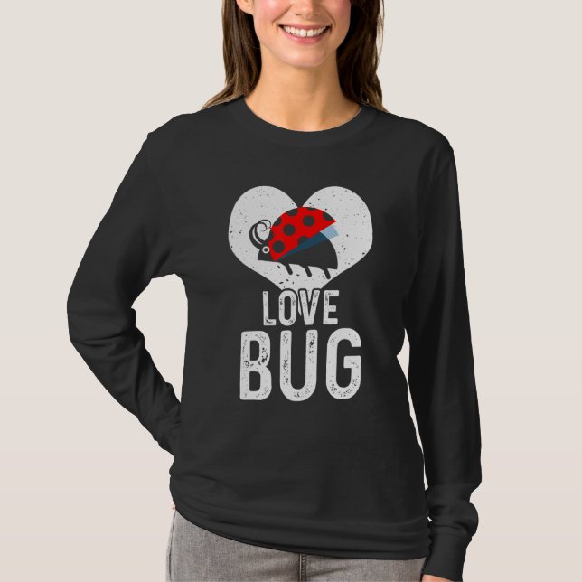 Kärlek Ladybug 3 T Shirt (Framsida)