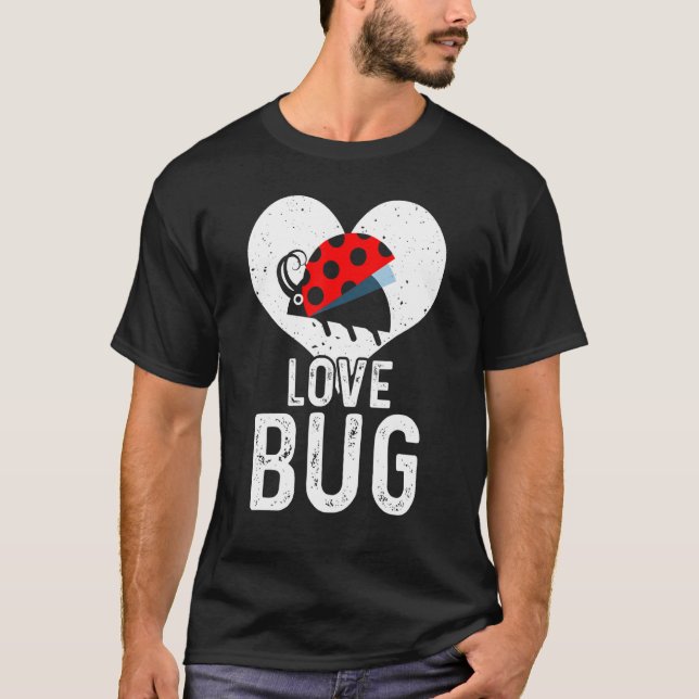 Kärlek Ladybug 3 T Shirt (Framsida)