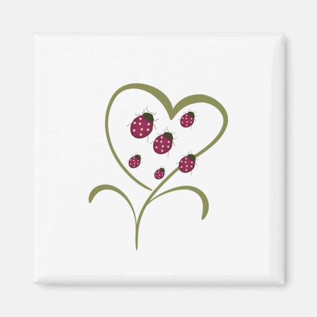 Kärlek Ladybugs Magnet (Framsidan)