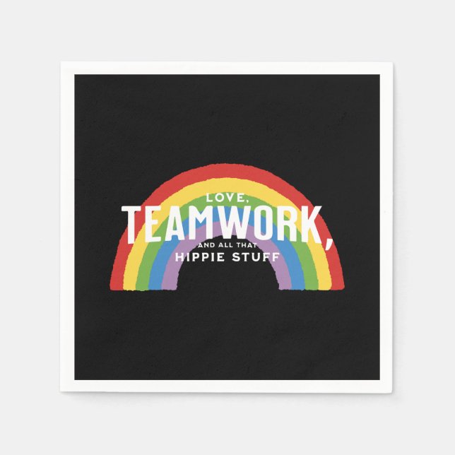 Kärlek, lagarbete och hela saker pappersservett (Framsidan)