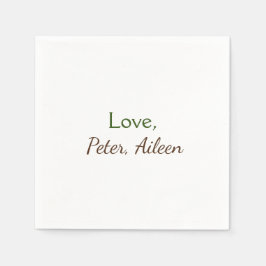 kärlek lägg till namn, enkel, minimal redigerbar t pappersservett